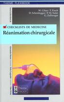 Couverture du livre « Checklists ; checklists en reanimation chirurgicale » de W Glinz aux éditions Vigot