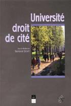 Couverture du livre « Université droit de cité » de  aux éditions Pu De Rennes