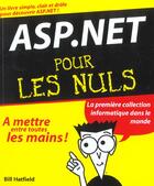 Couverture du livre « Asp.net pour les nuls » de Hatfield Bill aux éditions First Interactive