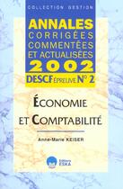 Couverture du livre « Descf n 2-economie et comptabilite-acca 2002- » de Anne-Marie Keiser aux éditions Eska
