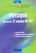 Couverture du livre « Physique tout-en-un 2e annee ; pc-pc ; cours et exercices corriges » de Marie-Noelle Sanz aux éditions Dunod