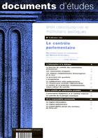 Couverture du livre « Droit constitutionnel et institutions politiques ; le contrôle parlementaire de 1 à 14 » de  aux éditions Documentation Francaise