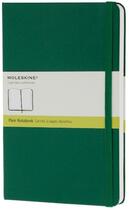 Couverture du livre « Carnet gd format pages blanches vert couv rigide » de Moleskine aux éditions Moleskine Papet