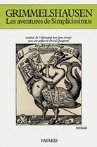 Couverture du livre « Les aventures de Simplicissimus » de Grimmelshausen-C aux éditions Fayard