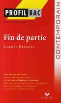 Couverture du livre « Fin de partie, de Samuel Beckett » de  aux éditions Hatier
