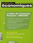 Couverture du livre « PROBLEMES ECONOMIQUES T.2932 ; bilan de l'économie française » de Problemes Economiques aux éditions Documentation Francaise