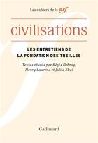 Couverture du livre « Les cahiers de la NRF ; civilisations » de  aux éditions Gallimard