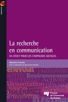 Couverture du livre « La recherche en communication » de Micheline Frenette aux éditions Presses De L'universite Du Quebec