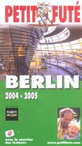 Couverture du livre « Berlin (édition 2004/2005) » de Collectif Petit Fute aux éditions Le Petit Fute