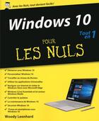 Couverture du livre « Windows 10 tout en un pour les nuls » de Woody Leonhard aux éditions First Interactive