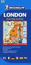 Couverture du livre « London ; street map and index » de Collectif Michelin aux éditions Michelin