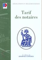 Couverture du livre « Tarif des notaires » de  aux éditions Documentation Francaise