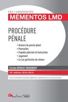 Couverture du livre « Procédure pénale (édition 2018/2019) » de Corinne Renault-Brahinsky aux éditions Gualino Editeur
