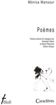 Couverture du livre « Poèmes » de Monica Mansour aux éditions Caracteres