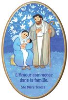 Couverture du livre « Cadre ovale en bois maite roche ; la sainte famille » de Maite Roche aux éditions Prouvost
