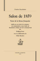Couverture du livre « Salon de 1859 » de Charles Baudelaire aux éditions Honore Champion