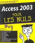 Couverture du livre « Access 2003 9 En 1 » de Simpson Alan aux éditions First Interactive