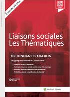 Couverture du livre « Ordonnances Macron » de Fanny Doumayrou aux éditions Liaisons