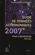 Couverture du livre « Guide de donnees astronomiques 2007 » de Imcce aux éditions Edp Sciences