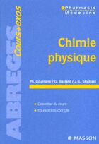 Couverture du livre « Chimie physique » de Courriere/Baziard aux éditions Elsevier-masson