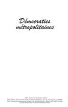 Couverture du livre « Démocraties métropolitaines » de B Jouve et P Booth aux éditions Pu De Quebec