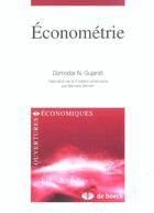 Couverture du livre « Econometrie » de Bernard Bernier aux éditions De Boeck Superieur
