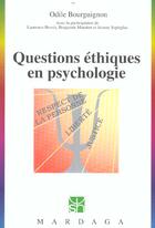 Couverture du livre « Questions éthiques en psychologie » de  aux éditions Mardaga Pierre
