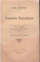 Couverture du livre « Promenades biographiques » de Rene Martineau aux éditions Nel