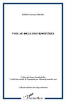 Couverture du livre « Voix au-dela des frontieres » de Porfirio Mamani Macedo aux éditions Editions L'harmattan