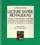 Couverture du livre « Lecture Rapide Richaudeau » de F Richaudeau et M Et F Gauquelin aux éditions Retz
