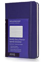 Couverture du livre « Agenda semainier 2015 horizontal poche violet couverture rigide » de Moleskine aux éditions Moleskine Papet