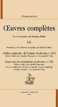 Couverture du livre « Oeuvres complètes t.1 ; essai sur les révolutions » de Chateaubriand aux éditions Honore Champion