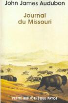 Couverture du livre « Journal du Missouri » de John-James Audubon aux éditions Rivages