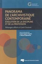 Couverture du livre « Panorama de l'archivistique contemporaine » de Gagnon Arguin/L aux éditions Pu De Quebec