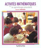 Couverture du livre « Vivre a la maternelle activites mathematiques tome 2 apprentissages prescolaire - vol02 » de Francine Zimmermann aux éditions Nathan