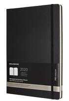 Couverture du livre « Agenda pro semainier vertical a4 noir rigide (édition 2020) » de  aux éditions Moleskine