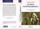 Couverture du livre « Écrits autobiographiques » de Charles Pathe aux éditions L'harmattan