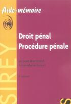 Couverture du livre « Droit pénal procédure pénale (5e édition) » de Anne-Marie Simon et Jacques Borricand aux éditions Sirey