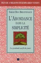 Couverture du livre « L'abondance dans la simplicité ; la gratitude au fil des jours » de Sarah Ban Breathnach aux éditions Octave
