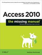 Couverture du livre « Access 2010 ; the missing manual » de Macdonald Matthew aux éditions O'reilly Media