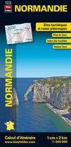 Couverture du livre « Normandie 2009 - carte routiere et touristique regionale (103) - 1/200 000 » de  aux éditions Blay Foldex