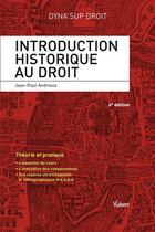 Couverture du livre « Introduction historique au droit (6e édition) » de Jean-Paul Andrieux aux éditions Vuibert