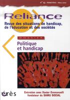Couverture du livre « Politique et handicap » de  aux éditions Eres
