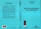 Couverture du livre « Pour une sociologie de la reception » de Gerritsen/Ragi aux éditions L'harmattan