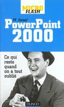 Couverture du livre « Micro Flash Power Point 2000 » de Marc Israel aux éditions Dunod