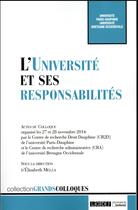 Couverture du livre « L'Université et ses responsabilités » de  aux éditions Lgdj