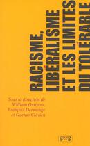 Couverture du livre « Racisme, libéralisme et les limites du tolérable » de William Ossipow aux éditions Georg