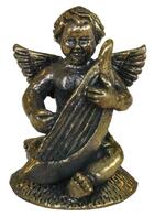 Couverture du livre « Mini statue ange et harpe laiton 2 x 2,5 cm » de  aux éditions Dg-exodif