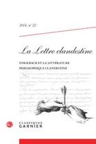Couverture du livre « La lettre clandestine t.22 » de  aux éditions Classiques Garnier