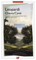 Couverture du livre « Chants / Canti » de Giacomo Leopardi aux éditions Flammarion